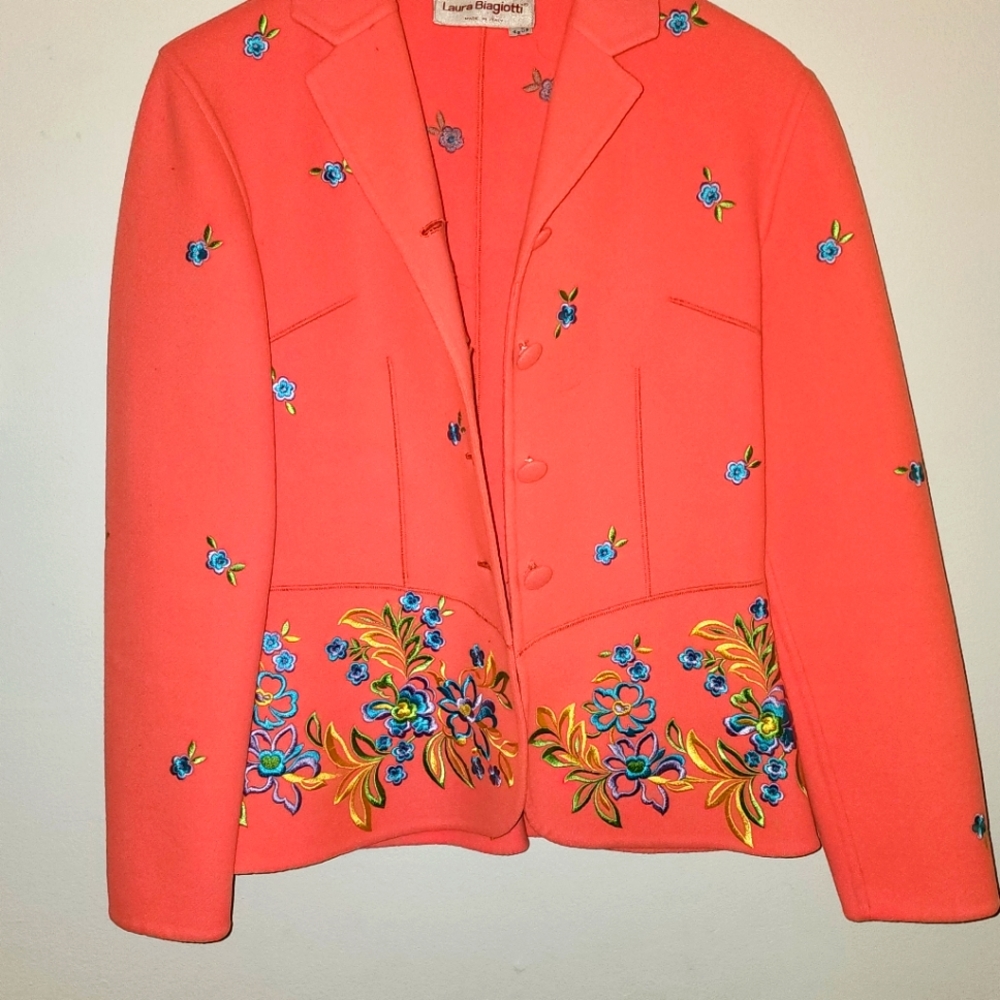 Vintage Shell Pink Blazer by Laura Biagiotti
